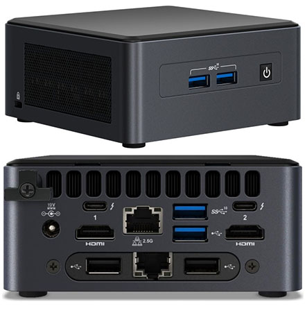 Intel NUC11TNHi70L (Intel Core i7-1165G7 8x 4,70GHz, 2x LAN, 2x Thunderbolt, 6x USB)